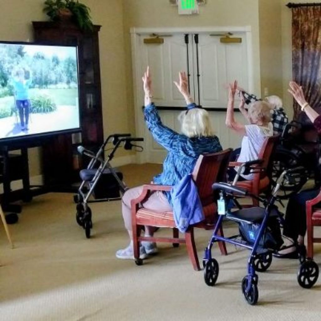 Cappella Pueblo West Senior Living Community in Pueblo West, CO - fitness class