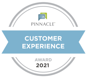 Pinnace Customer Experience Award 2021 image.