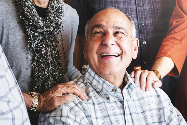 Cappella Pueblo West Senior Living Community in Pueblo West, CO - cappella of pueblo west senior man with group support