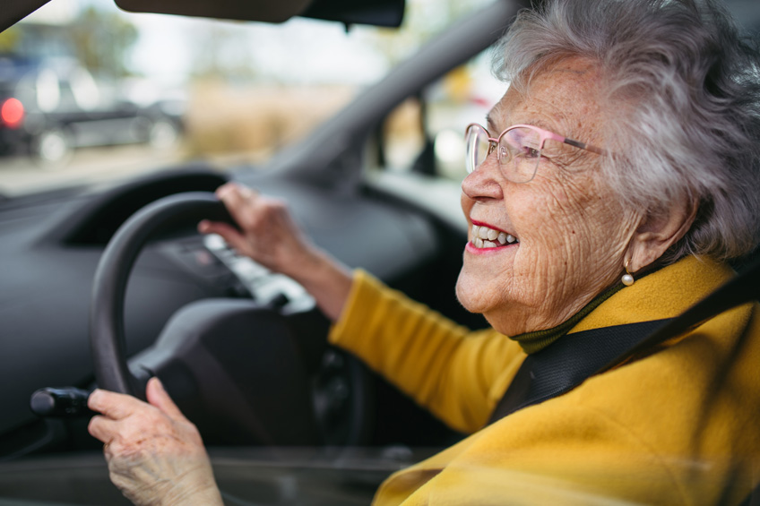 Cappella Pueblo West Senior Living Community in Pueblo West, CO - cappella of pueblo west senior woman driving