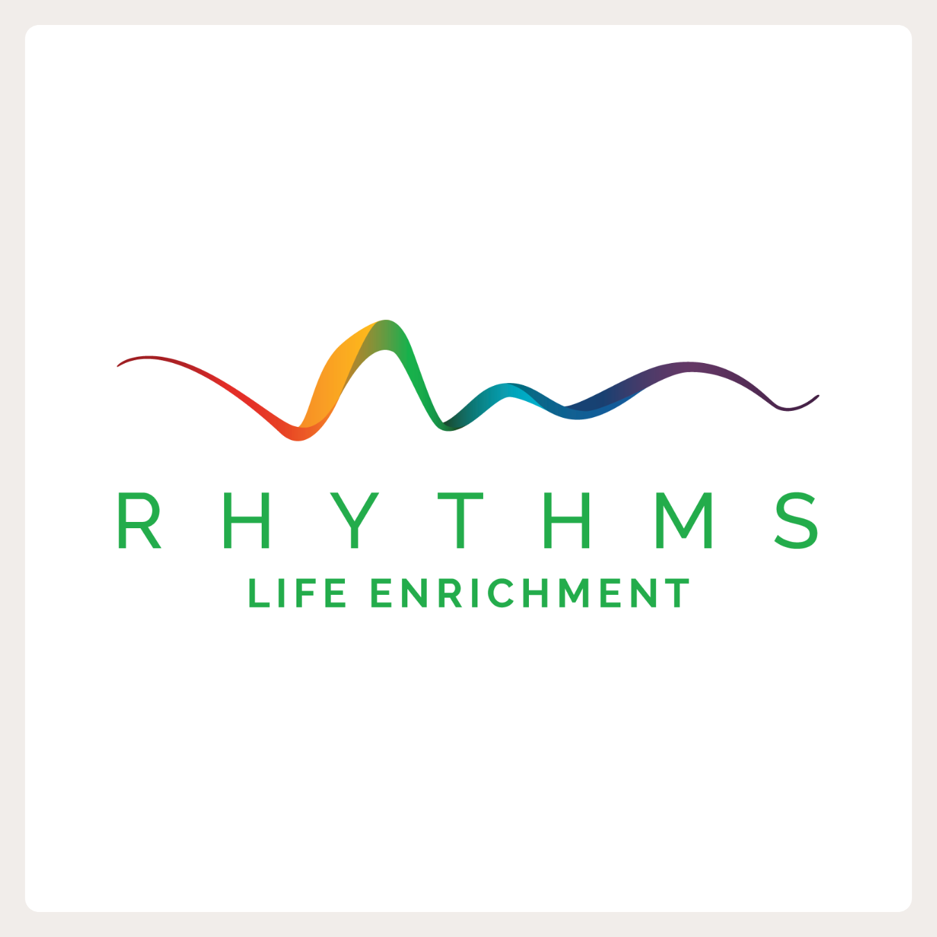 Cappella Pueblo West Senior Living Community in Pueblo West, CO - rhythms life enrichment logo with border square