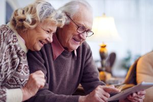 couple on tablet