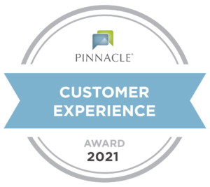 Pinnacle Customer Experience Award 2021 image.