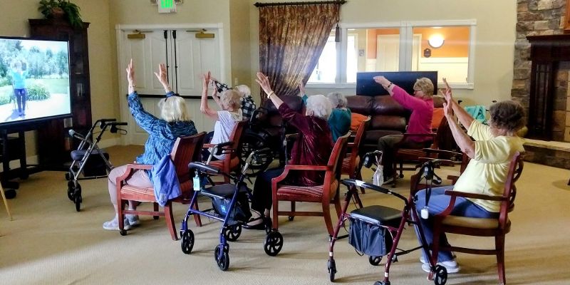 Cappella Pueblo West Senior Living Community in Pueblo West, CO - cpw fitness class