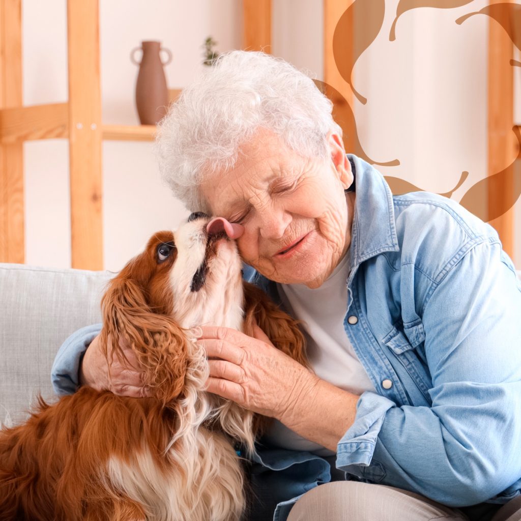 Cappella Pueblo West Senior Living Community in Pueblo West, CO - cappella of pueblo west senior woman with pet dog