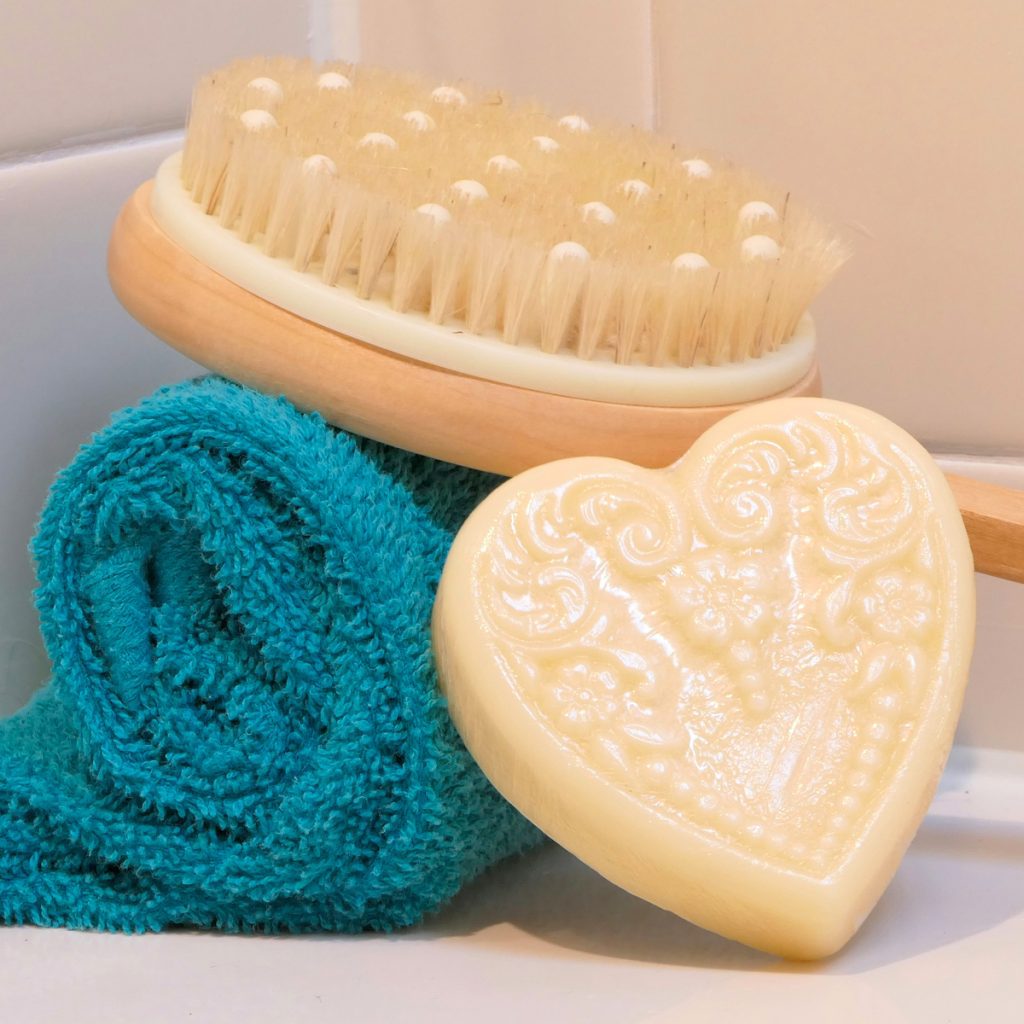 Cappella Pueblo West Senior Living Community in Pueblo West, CO - soap brush and towel